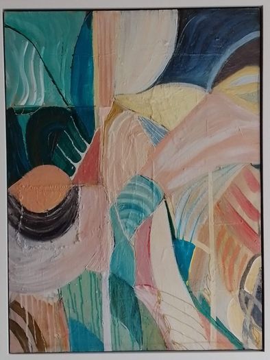 Large Original Abstract Painting Contemporary Art Modern Irish abstract art Framed Warm Art Deco Art