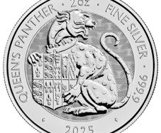 2025 Great Britain Tudor Beasts - 2 oz Silver Coin Queen's Panther BU (In Capsule)