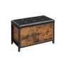 Multifunctional Chest Industrial Style shoe bench, padded shoe organizer with flap, shoe cabinet for 6 pairs of shoes, steel frame, industrial design, vintage Image 2