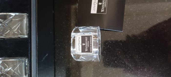 John Rocha crystal napkin rings & Napkins x4.