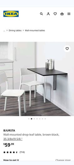 Drop leaf table