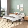 Double Bed Frame 4ft6 with Rounded Corner Legs, Heavy Duty Metal Bed Frame Small Double with Steel Slats Support, Double Bed 36 cm High, Noise Free, Easy Assembly Image 7