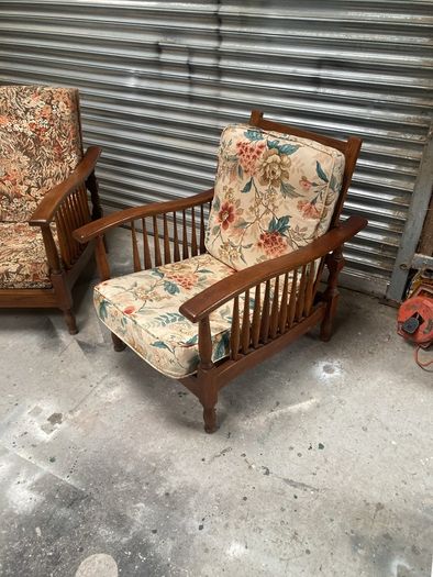 Pair of arts and crafts chairs