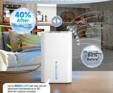 2.7L Dehumidifiers for Home Electric Dehumidifier for Bedroom Quiet & Touch Control Dehumidifier for Bathroom,10-Hour Timer,Auto Shut-Off & 7 LED Dehumidifiers for Wardrobe Closet R  850ML/24H