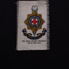 The Royal Sussex Regiment : 1914 Cigarette Silk - WW1