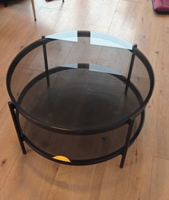 Glass coffee table