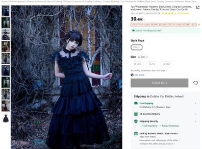 halloween Wednesday Addams costume