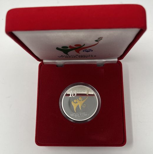 2003 Ireland Central Bank Special Olympics Uncirculated Silver Proof 10 Euro Coin.