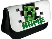 Minecraft Creeper Personalised Pencil Case / Make Up Case / back to school stationery