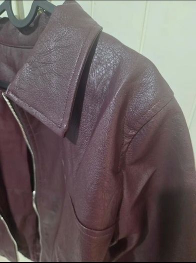 Brand New Burgundy Leather Jacket Size M