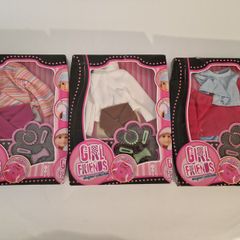 Set of 3 Girl Friends Designer Collection Doll Outfits & Accessories