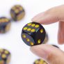 2 Pieces Round Corner Dice With Golden Dots For Tabletop Games, new, unopened. Image 2