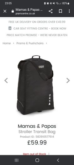 Mamas & Papas travel suitcase