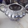 two antique silver plated items a  milk jug and suger bowl c 1860 Image 3
