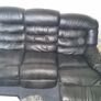 Leather sofa with leather armchair Image 3