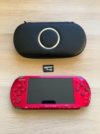 Modded Sony PSP 3000 Radiant Red Bundle