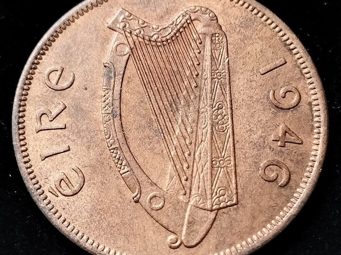 Ireland - 1946 - Penny - Unc Toned - Km.11 - [2004]