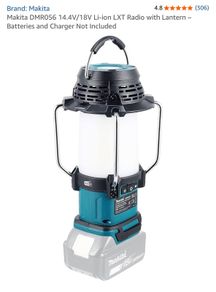 Makita lamp and Bluetooth Radio.