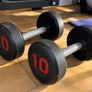 Home Gym Setup HIT Fitness Bench, Barbell, Weights & Dumbbells Image 2