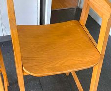3 solid wood bar stools.