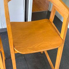 3 solid wood bar stools.