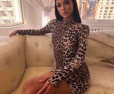 New long sleeve Leopard dress S M L