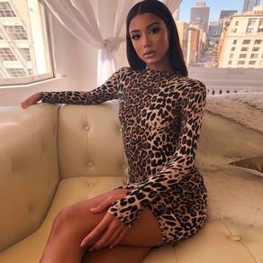 New long sleeve Leopard dress S M L