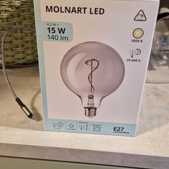 3x IKEA Molnart LED Light Bulb E27 15W
