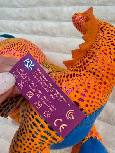 Drago The Baby Dragon Orange Shiny Paws Plush approx. 20cm. Used Please see pictures