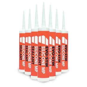 Evo-stik white silicone sealant (Call to check stock)