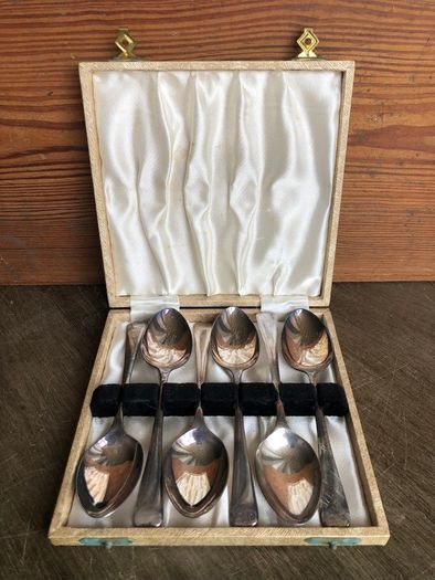 Vintage Set Of 6 Newbridge EPNS Teaspoons