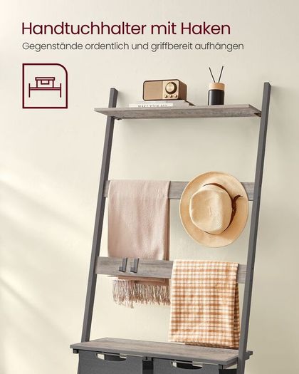 Laundry basket with towel ladder Bathroom furniture
