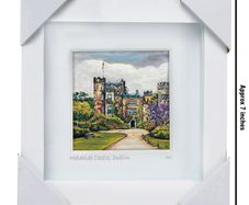 Malahide Castle small framed print painting by Helen Mathews - FRAMED