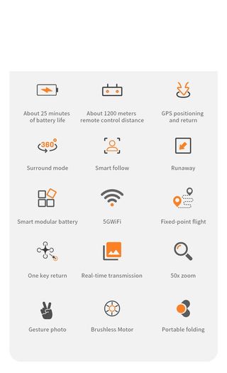 8K Orange Bag 32G 3B XKJ GPS Drone 8K HD Camera 2-Axis Gimbal Professional Anti-Shake Aerial Photography Brushless Obstacle Avoidance Quadcopter Toys