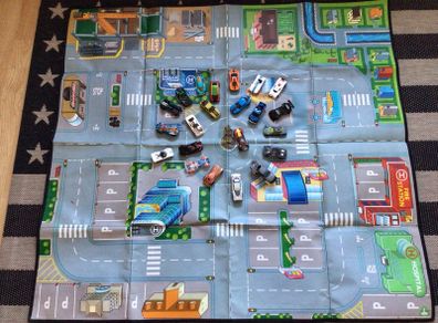 Elc city Car mat  & 22 good quality toy cars