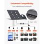 60W Foldable Solar Panel Charger, 16BB N-Type Monocrystalline Solar Panel 24% Efficiency, Lightweight Portable with MC4 Output, Type-C, USB-A & DC Ports for Power Stations Camping Hiking Image 3