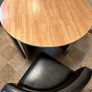 Round nested dining table and 4 chairs. Image 2