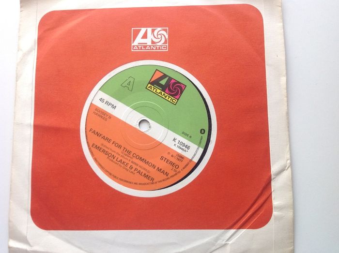 Vinyl record, 7in single. Emerson, Lake and Palmer - Fanfare For The Common Man
