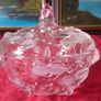 New In Box Waltherglas Germany Natascha Pattern Art Deco Satin Rose Bowl With Lid Made In Germany Image 4