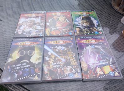 DVDs Dr Who x 6 mint condition, D18 post 7e