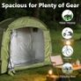 Bike Storage Shed Tent, Portable Bicycle Storage Sheds 210D Oxford PU4000 Waterproof Bike Cover Shelter for 2 Bikes, Perfect for Outdoor Camping Lawn Bike Storage, Garden Tools (200x80x165cm) Image 4
