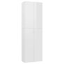 Office Cabinet High Gloss White 60x32x190 cm Chipboard Image 4