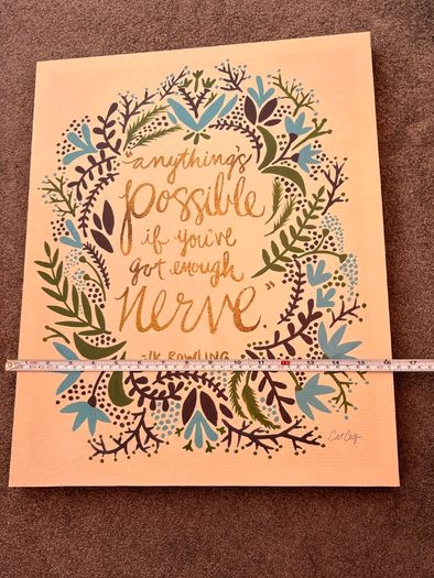 Decorative Canvas JK Rowling quote