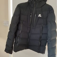 Montirex Black Puffer Jacket Hooded Winter Coat - size S