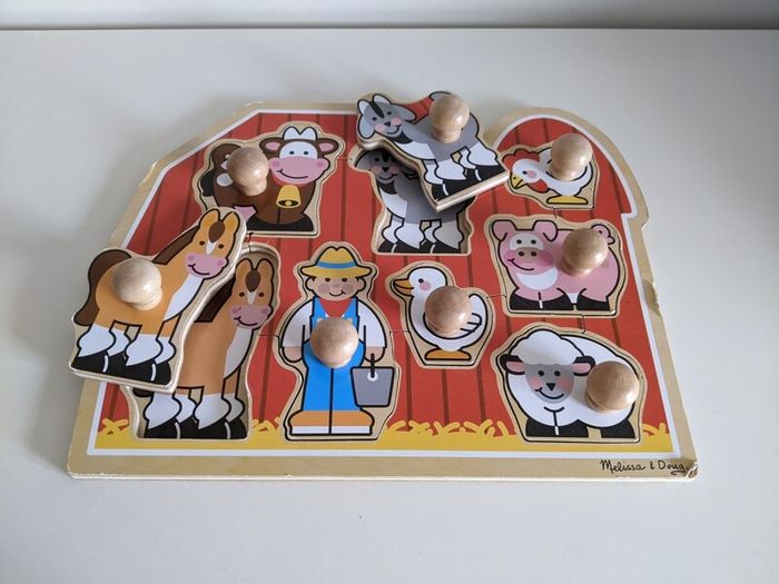 Melissa & Doug Animals large peg puzzle