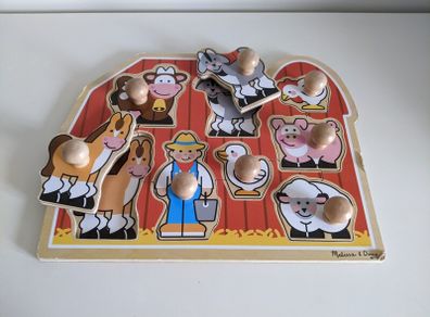 Melissa & Doug Animals large peg puzzle