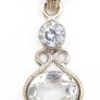 White Quartz And Cubic Zirconia Sterling Silver Pendant Image 2