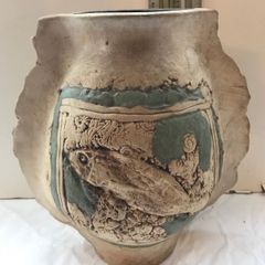 Tenmoku Pottery Vase