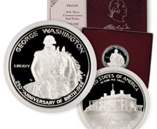 PROOF 1982 G.Washington 1/2 Dollar Silver Commemorative Coin Box COA