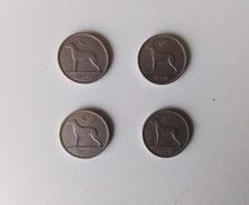 4.Irish Six Pence Coins.